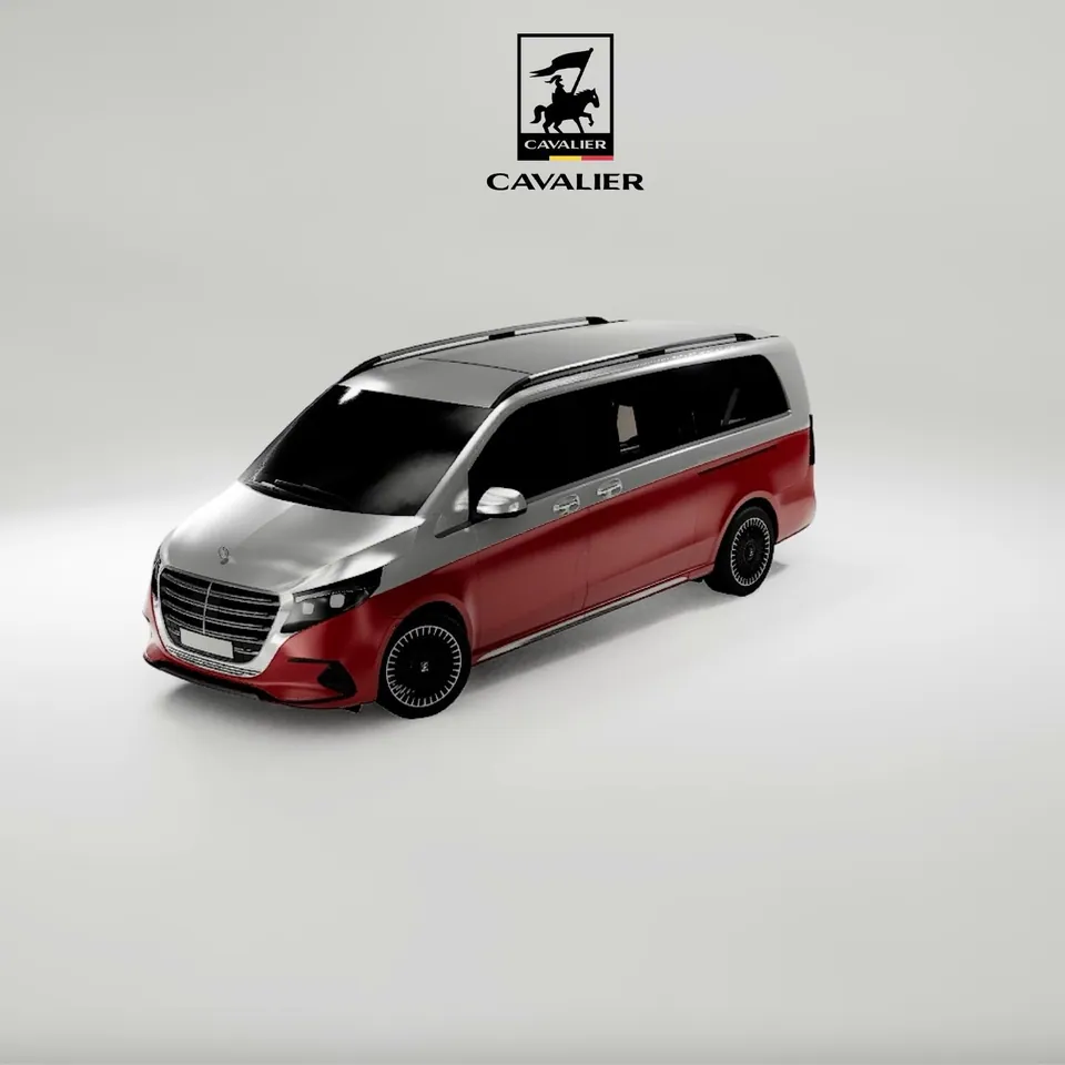 Cavalier V-Class in silver and red