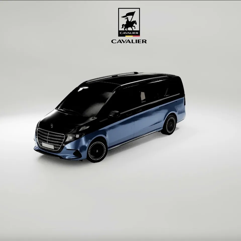 Cavalier V-Class in black and blue