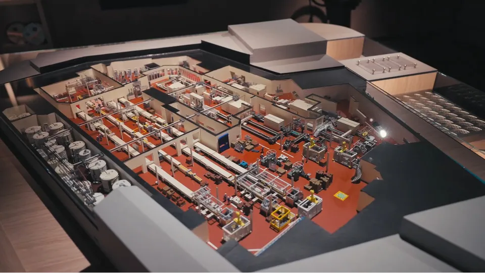 Mock-up of the VR tour through the original Leonidas factory
